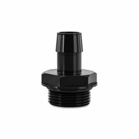 MISHIMOTO 16 Orb to 0.75 in. Hose Barb Aluminum Fitting - Black MMFT-16ORB-34BK